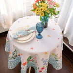 Load image into Gallery viewer, Floral Color Round Tablecloth 60 inch Diameter Non Iron Stain Resistant