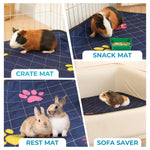 Load image into Gallery viewer, Washable Guinea Pig Cage Liners for C&C 2x4 Fast Drying Leakproof 57 x28 inch Absorbent Rabbit Bedding for Indoor Non Slip Mat for Under Dog Crate & Floor Waterproof Puppy Pads & Blankets