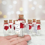 Load image into Gallery viewer, Personalized Wedding Favors for Guests Unique Customized Wedding Party Souvenirs Save the Date Gifts Pack of 10 Creative Bottles (Red Roses Write Your Text Set of 10)