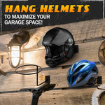 Load image into Gallery viewer, 3Pcs Wall Hat Holder Helmet Stand Black Metal Baseball Hat Organizer Hat Rack Helmet Holder Wall Mount Closet Storage Wig Stand Home Organization Motorcycle Helmet Accessories Cowboy Hat Rack