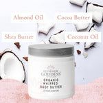 Load image into Gallery viewer, Unscented Organic Whipped Body Butter Vegan 24 hour Hydration All Skin Type 8 oz