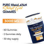 Load image into Gallery viewer, Pure Himalayan Shilajit Gold Gummies 3000 mg Shilajit Gummies for Men & Women