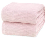 Load image into Gallery viewer, King Size Blankets for Bed 100% Cotton Soft Breathable 410Gsm 108x90 Inches Pink