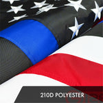 Load image into Gallery viewer, Blue Lives Matter Flag 210D Embroidered Polyester 2.5x4 Ft