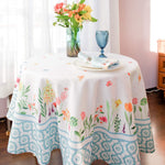 Load image into Gallery viewer, Floral Color Round Tablecloth 60 inch Diameter Non Iron Stain Resistant