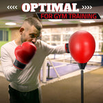 Load image into Gallery viewer, Punching Bag with Stand Height Adjustable Reflex Boxing Bag with Stand & Gloves Spring Mounted for Fast Rebound Sturdy Fillable Base for Stability Boxing Equipment for Training at Home