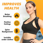 Load image into Gallery viewer, Back Brace Posture Corrector for Women and Men Adjustable Upper Back Brace