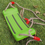 Load image into Gallery viewer, Swing seat Green for Kids and Adults with Length Control Hinge 220lb 100kg Load Ninja Slackline Ready Triangle carabiners Included Playground Swing Set Accessories Replacement