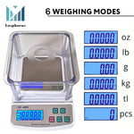 Load image into Gallery viewer, Ounce and Gram Scale 0.01g Accuracy Electronic Balance Digital Scale Digital Balance Lab Balance 600g – Windshield USB Charger AC DC Adapter Included
