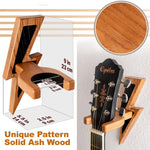 Load image into Gallery viewer, Guitar Holder Wall Mount Ash Wood Guitar Hanger Hook Stand Rack Hardwood Beige