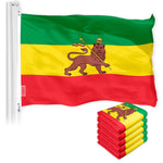 Load image into Gallery viewer, Ethiopia Lion Ethiopian Flag 3x5 Ft 5Pack 150D Printed Polyester By G128