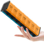 Load image into Gallery viewer, Extra Large Pill Organizer XXL Vitamin Holder for Weekly Supplements Double Sided Pill Box 7 Day with Big AM PM Compartments Huge Daily Medicine Dispenser 2 Times a Day Reliable and Easy to Use
