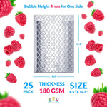 Load image into Gallery viewer, Thermal Bubble Mailer 6.5 x 10.5 Inch Pack of 25 Metallic Bubble Envelopes Foil Insulated Mailers for Cold Shipping Padded Envelopes Waterproof Cold Insulated Shipping Bags