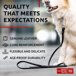 Load image into Gallery viewer, Rolled Leather Dog Leash 4Ft * 0.4 in for Small Medium and Large Dogs Heavy Duty Leather Puppy Leash for Outdoor Walking Running Training Strong Dog Leashes for Large Breed Dogs (Black)