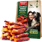 Load image into Gallery viewer, Sweet Potato Dog Treats & Healthy Duck Chews 10.6 Oz Puppy Snacks & Soft Bones for Large Medium Small Breeds Natural Dog Food & Grain Free Rawhide Free Training Jerky Wraps