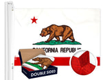 Load image into Gallery viewer, California State Flag 210D Embroidered Polyester 3x5 Ft Double Sided 3ply