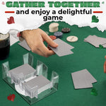 Load image into Gallery viewer, Canasta Card Holder 6 Deck Plastic Revolving Card Game Holder Playing Cards Tray Rotating 360° Organizes Multiple Decks for Canasta Poker and More Lightweight Durable with Smooth Rotation