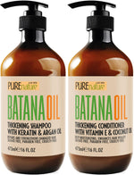 Load image into Gallery viewer, Batana Oil Shampoo and Conditioner Set Thickening Sulfate Free Formula for Women Men 16 Fl Oz Pack of 2 Volumizing Moisturizing Professional Salon Care Products for Fine Thinning Hair