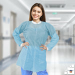 Load image into Gallery viewer, Disposable Lab Coat Small Size 10 Pack Light Pink Lab Jackets for Adults