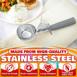 Load image into Gallery viewer, 4 oz Ice Cream Scoop with Trigger Release #8 – Stainless Steel Versatile Tool for Baking Cookies and Desserts Durable Easy to Clean Dishwasher Safe Ergonomic Design for Precise Culinary Portions