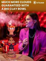 Load image into Gallery viewer, Gold Hookah set with everything Hookah Set 2 Hose Hookah – LilOne