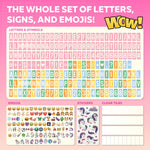 Load image into Gallery viewer, Pink Cinema Light Box with 312 Letters Emojis & 3 Markers Led Light Box for Girl