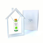 Load image into Gallery viewer, Tiny Magical Message in a Bottle Gift Idea Classy Inspirational Gifts for Him and Her Unique Presents for Women and Men (Green Clover You're My Lucky Charm in Wooden Frame)