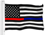 Load image into Gallery viewer, Combo Pack USA American Flag 3x5 Ft 150D Printed Stars Thin Blue and Red Line