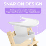 Load image into Gallery viewer, High Chair Tray Glossy Gray Compatible with Stokke Trip Trap Chair Ergonomic Curved Design BPA Free Easy to Assemble