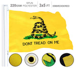Load image into Gallery viewer, Gadsden (Dont Tread On Me) Flag 220GSM Embroidered Spun Polyester 3x5 Ft