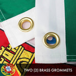 Load image into Gallery viewer, G128 Portugal (Portuguese) Flag 3x5 feet Double Sided Embroidered 210D Indoor/Outdoor, Brass Grommets, Heavy Duty Polyester