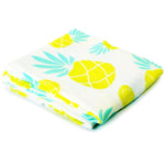 Load image into Gallery viewer, Muslin Swaddle Blanket Large 47 x47 Pineapple Print Super Soft Breathable Bamboo Cotton for Newborn Infant Baby Receiving Swaddling Blanket Wrap Boys Girls