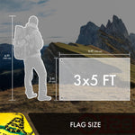 Load image into Gallery viewer, Gadsden Don't Tread on Me Flag 3x5 Ft 10Pack Doublesided Embroidered Polyester By G128