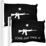Load image into Gallery viewer, Come and Take It Rifle Black Flag 3x5 Ft 2Pack Printed 150D Polyester