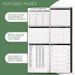 Load image into Gallery viewer, 2025 2026 HARDCOVER Leather Planner Weekly & Monthly 8.5x11 Inches Academic Planner Business Personal or Student Pen Holder Thick Paper July 2025 June 2026 (Dark Green)