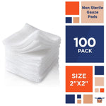 Load image into Gallery viewer, Non Sterile Gauze Pads 2x2 Inch Pack of 100 Disposable Non Adhesive Cotton Pads