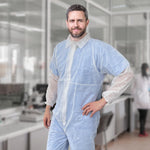 Load image into Gallery viewer, Medical Full Body Suit Disposable Coveralls Paint Suit Large Size 40gsm with Zip