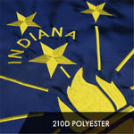 Load image into Gallery viewer, G128 2 Pack: Indiana IN State Flag 2x3 Ft ToughWeave Series Embroidered 300D Polyester Embroidered Design, Indoor/Outdoor, Brass Grommets