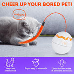 Load image into Gallery viewer, Interactive Cat Toy Dino Egg White Automatic Toy with 360 Degree Rotation Auto