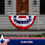 Load image into Gallery viewer, 3 Pack USA Pleated Fan Flag 3x6 Ft American USA Bunting Decoration Flags Printed