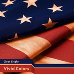 Load image into Gallery viewer, G128 Combo Pack: American USA TeaStained Flag 3x5 Ft & Betsy Ross TeaStained Flag 3x5 Ft Both LiteWeave Pro Series Printed 300D Polyester, Brass Grommets