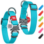 Load image into Gallery viewer, Waterproof Dog Collar Adjustable Glow Dog Collar for Large Dogs Small and Medium Dogs Heavy Duty Dog Collars with Durable Metal Clasp and QR Dog Tag Glow in The Dark Dog Collars
