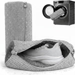 Load image into Gallery viewer, Shoe Washing Machine Bag 2 Pack for Washer Dryer Thick Padded Sneaker Laundry Bags with Mesh Panels Zipper Protective Shoe Washer Bag for Running & Gym Shoes