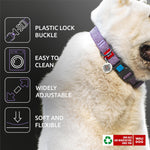 Load image into Gallery viewer, Reflective Cotton Dog Collar 12-19 inch Neck x 1 inch Wide Eco Friendly Alt to Nylon Collar for Small Medium and Large Dogs Pet Collar with QR ID Tag Puppy Collar for Large Breed Dogs Adjustable Male Female Dog Collar