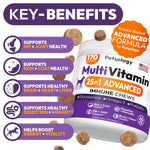 Load image into Gallery viewer, Dog Multivitamin Chewable Vitamins Supplements with Glucosamine 170 Chews Hip
