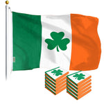 Load image into Gallery viewer, Ireland SHAMROCK Irish Flag 3x5 Ft 10Pack Printed Polyester By G128