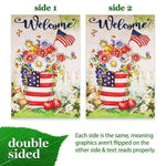 Load image into Gallery viewer, Garden Flag Welcome USA Flag Flower Pot 12x18 Inch Printed Blockout Polyester