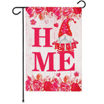 Load image into Gallery viewer, Garden Flag Happy Valentine's Day Gnome Holding Love Sign 12x18 Blockout Fabric