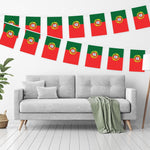 Load image into Gallery viewer, G128 Portugal Portuguese Bunting Banner Flag 8.2 x 5.5 Inch, Full String 33 Feet Printed 150D Polyester, Decorations For Bar, School, Festival Events Celebration