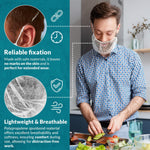 Load image into Gallery viewer, White Disposable Beard Covers for Men 18 Inch Pack of 100 Spunbond Polypropylene Beard Guards Food Service Breathable Lightweight Facial Hair Covering with Single Loop